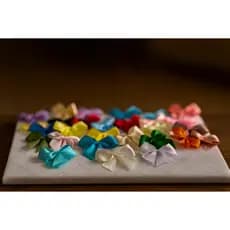 100 Mini Laços de Cetim (3x2cm) - Fita P/ Artesanato e Lembrancinhas