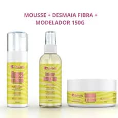 kit Modelador 150gr   + mousse+ desmaia fibra fio de fada Para Acabamentos de Penteados Excelente