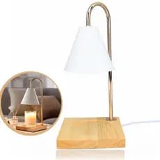 Luminária Mesa Aquecedora De Vela Aromática Decoração Abajur Dourado
