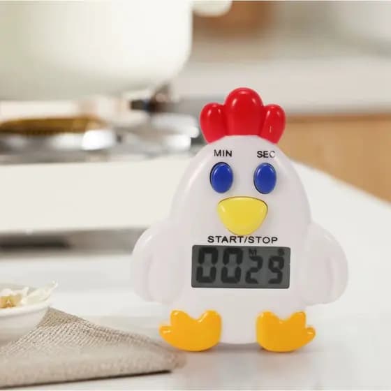 Timer Digital Cozinha Galinha Cronômetro Temporizador Alarme Sonoro