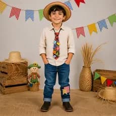 Gravata Festa Junina Menino Infantil Noivo Caipira Quadrilha Bandeirinha São João Arraiá