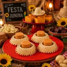 Kit 10/ 20 Mini Chapéu de Palha Festa Junina Decoração Mesa Doces Lembrancinha Artesanato São João