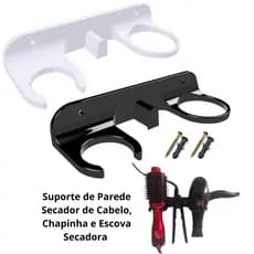 Suporte de Parede Secador de Cabelo, Chapinha e Escova Secadora SC001