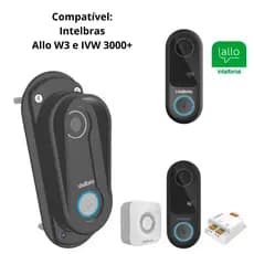 Proteção / Protetor Roubo Chuva para Campainha Eletrônica Vídeo Porteiro - Intelbrás Allo w3 e IVW 3000+ (Luxo))