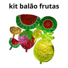 7 peças de balão frutas tropical tardezinha decoração abacaxi/melânica/laranja