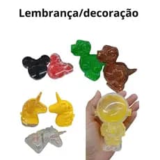 Lembrança ou decoração para festas DINOSSAURO/ASTRONAUTA/UNICÓRNIO/MINNIE  de acrílico 12 peças