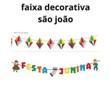 balão de são joão faixa com frase festa junina