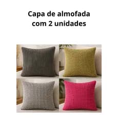 kit com duas capa de almofada 44CMx44CM cores diversas