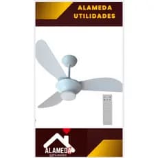 Ventilador de Teto LED 3 Pás Inverter com Controle Remoto - Estilo, Economia e Conforto | Mistral Ventisol CINZA COD5028