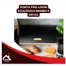 ✨ Porta Pão de Bambu com Tampa de Metal – Organizador Elegante para Pães, Bolos e Panetones 🍞🎂