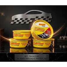 Cera Automotiva Mundial Prime 200G — Brilho de Vitrificação e Proteção Cerâmica Contra Sol e Chuva