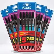 Pack Escovas de Dente Popmax Black Jadepro - Macia Anatômica Cerdas Ultrafinas ( Leve + Pague -)