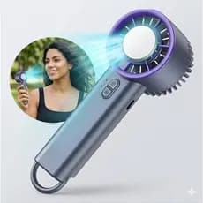 Ventilador Turbo de Mão, recarregável, 2 funções, Portátil, com resfriamento, ventoinha, para escritorio maquiagem