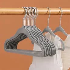 Cabide De Veludo Slim Infantil 30cm Kit Com 5 Antideslizante
