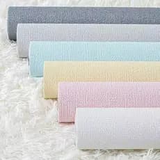 Kit 5 Painel Linho Liso Espuma 2,80x50cm Adesivo Grosso Autocolante Decoração Revestimento Acústico