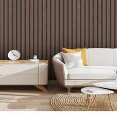 Kit Papel de Parede 5,10,20 M Adesivo Ripado Madeira Marrom Escuro 3D Para Decoração, Envelopamento