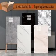 Kit Placa Adesivo Mármore 60x30 Lavável [Parede][Proteção Extra]