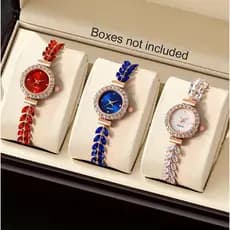 Relógio De Quartzo Feminino Strass Pequeno Mostrador Pulseira Fina Livremente Ajustável Jóias