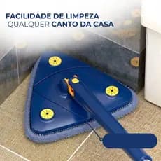 Esfregão Rodo Limpeza Triangulo Mop Giratorio 360° Rodo Prático