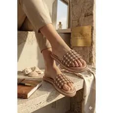 Sandalia Rasteirinha ABS Strass Lateral Moda Papete Linda Oferta
