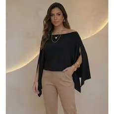 Blusa Morcego feminina estilosa varias formas de usar moda influencer