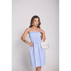 Vestido Feminino Listrado Ivete Casual Elegante