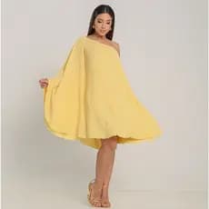 Vestido Feminino Curto Luana Um Ombro Só