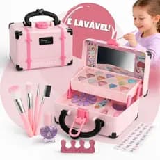 Maleta de Maquiagem Completo Infantil Kit Maquiagem Infantil Maquiagem Infantil Antialérgica