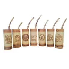 Kit Tereré De Bambu Cuia Artesanal Personalizado + Bomba