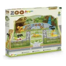 Zoológico Playset Zoo Animais Em Madeira C/animais Junges