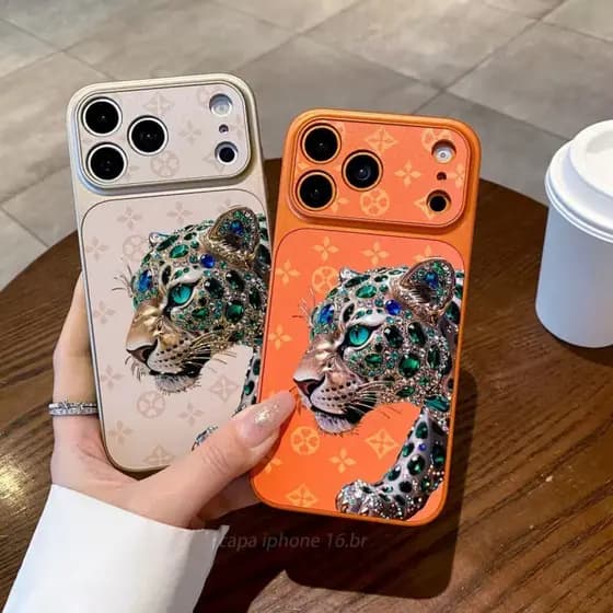 { Novo Produto , Pedras Preciosas , Chita } Capas São Adequadas Para Telefones iPhone 17 , 16 , 15 E 14 Pro Max .