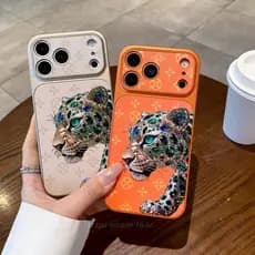{ Novo Produto , Pedras Preciosas , Chita } Capas São Adequadas Para Telefones iPhone 17 , 16 , 15 E 14 Pro Max .