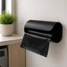 Suporte para Rolo de Saco de Lixo | Porta Sacolas Organizador para Cozinha Banheiro e Lavanderia