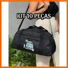 KIT 10 Mala Grande - PERSONALIZADA - Estampada Academia Viagem Mala Masculina Feminina Unissex Resistente Fitness