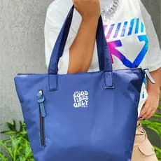 Bolsa Shopper Nylon GOOD VIBES ONLY  de Ombro Clean Esportiva Academia Bags Gym Feminino Ziper Resistente Treino