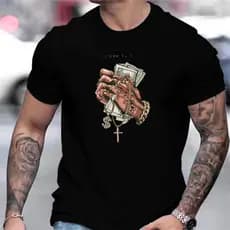 Camiseta Masculina Blusa Básica Camisa Casual Streetwear Slim 100% Algodão