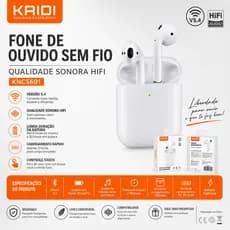 TWS KAIDI FONE DE OUVIDO SEM FIO BLUETOOTH KD-5601 HIFI