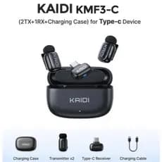 Microfone Lapela Sem Fio com Mudança de Voz por Inteligência Artificial kmf3