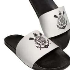 sandália Slide corinthians Chinelo Timão Sandália dia a dia Confortável Torcedor Masculino Feminino