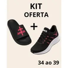 tênis feminino academia  confortável e leve, acompanha um slide feminino lindo envio