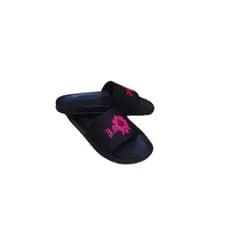 Chinelo slide feminino fé rosa e preto envio imediato