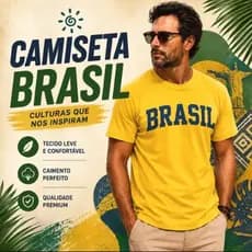 Camiseta Masculina Estonada Perfumada Copa Brasil