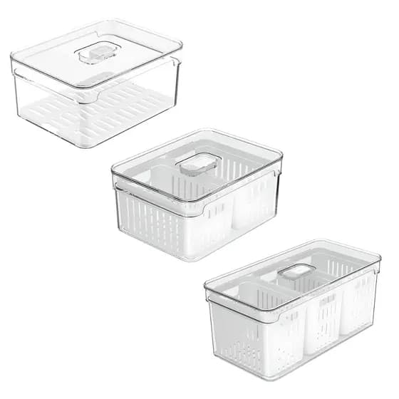 Organizador de Geladeira Porta Saladas Clear Fresh - Ou