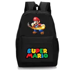 Mochila Menino Masculino Super Mario Espaçosa com Bolso Lateral