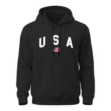 Moletom Canguru Com Capuz Unissex Flanelado Algodão USA