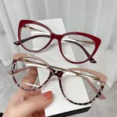 Óculos Anti-Radiação Gato Para Mulheres Homens Estéticos Substituíveis Lentes Armações De Retro