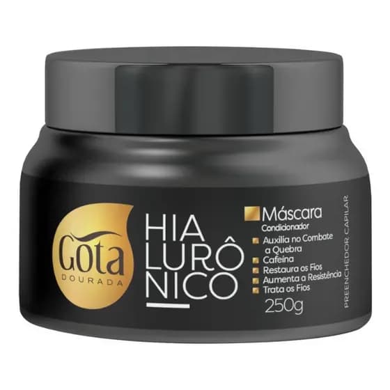 Máscara Capilar Hialurônico Hidratação Profunda 250 Gr - Gota Dourada