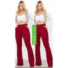 kit 2 calça fler tecido com  bolso zero transparência 38/40/42/44/56/48/50/52/54
