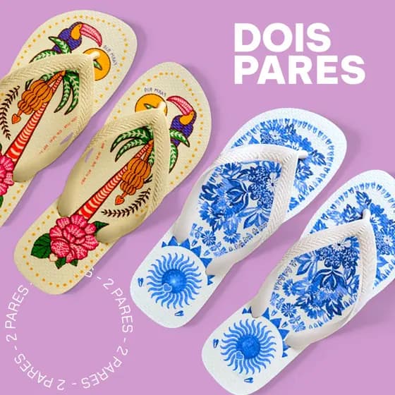 2 pares de chinelo feminino Yatto Sandals verão chinelas