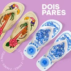 2 pares de chinelo feminino Yatto Sandals verão chinelas